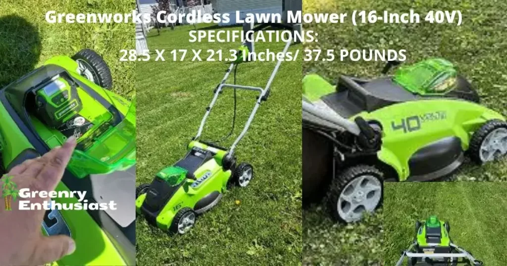 Greenworks Cordless Lawn Mower- 16-Inch-40V