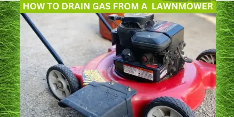 How TO DRAIN A LAWNMOWER GAS