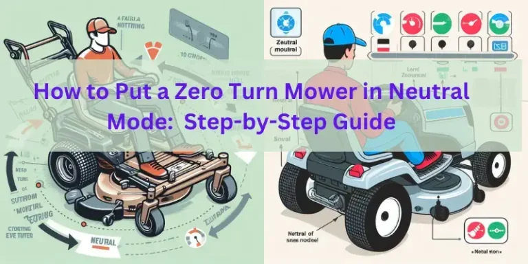 How to Put a Zero Turn Mower in Neutral Mode: Step-by-Step Guide