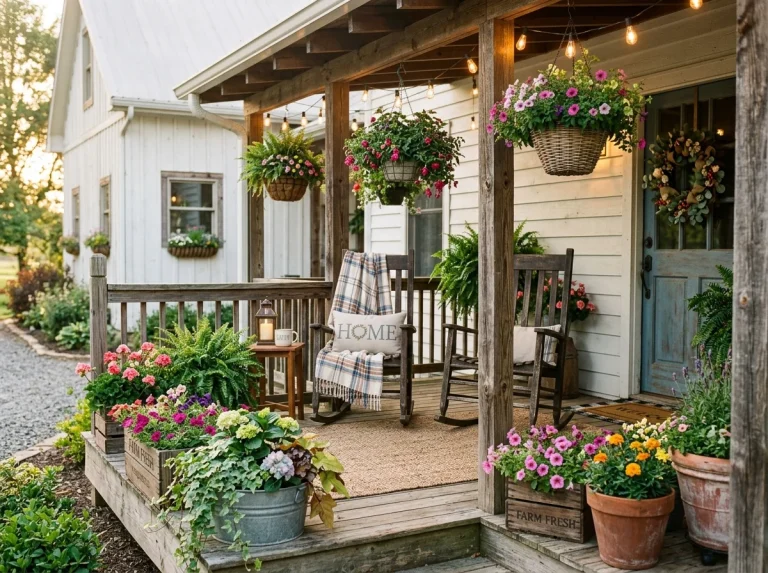 10 Porch Planter Ideas for Rustic Home Exterior Decor