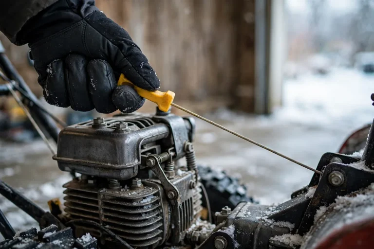 Hand pulling snowblower recoil starter cord