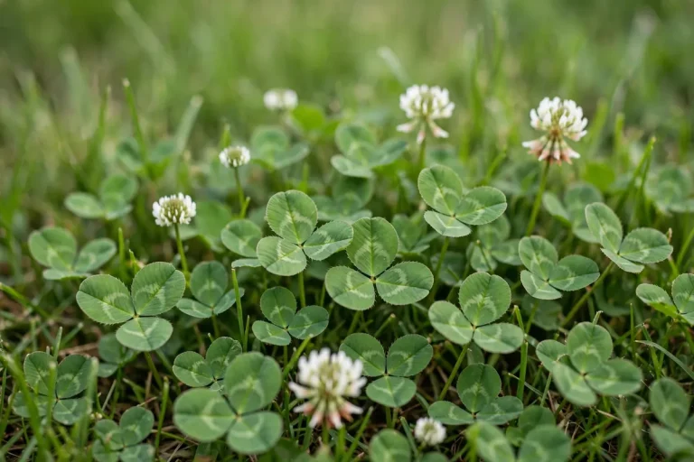 White clover patches in lawn